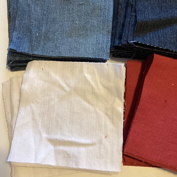 Denim Charm Packs + 2.5" Mini Charms Denim Squares, Sewing Material Quilting - Picture 4 of 5